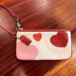 Vintage Coach Limted Edition Hearts Wristlet